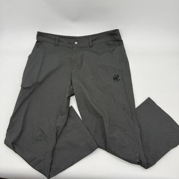 MAMMUT Muldrow Soft Stretch Outdoor Pant Men Size 38 Dark Grey Cargo Lightweight - Picture 1 of 8